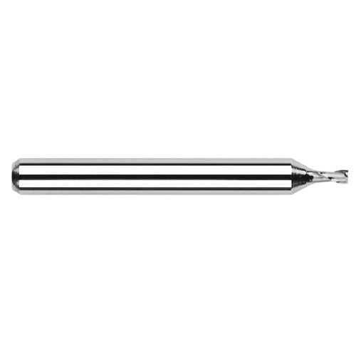 Miniature End Mills - Stub & Standard - 0.0270″ Cutter Diameter × 0.0810″ Length of Cut Carbide Square End Mill, 2 Flutes - Exact Industrial Supply