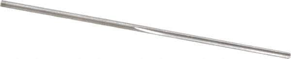 Made in USA - 0.0355" High Speed Steel 3 Flute Chucking Reamer - Straight Flute, 0.035" Straight Shank, 1/2" Flute Length, 1-1/2" OAL - Apex Tool & Supply