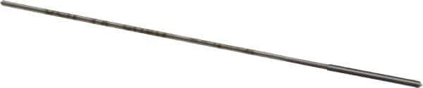 Made in USA - 0.0405" High Speed Steel 4 Flute Chucking Reamer - Straight Flute, 0.039" Straight Shank, 1/2" Flute Length, 2-1/2" OAL - Apex Tool & Supply