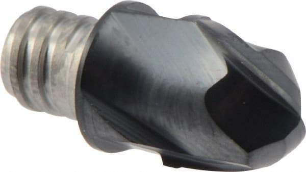 Iscar - MM EB Grade IC908 Carbide Ball Nose Milling Tip Insert - TiAlN Finish, 2 Flutes, 3/8" Cutting Diam, 0.275" Depth of Cut, 0.512" Extension, 3/16" Cnr Rad, 30° Helix - Apex Tool & Supply