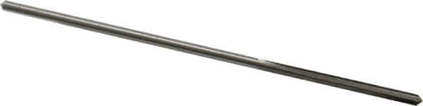 Made in USA - 0.0825" High Speed Steel 4 Flute Chucking Reamer - Straight Flute, 0.0771" Straight Shank, 3/4" Flute Length, 3" OAL - Apex Tool & Supply