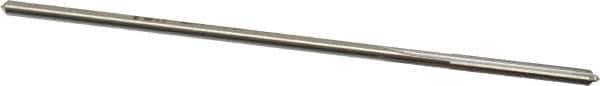 Made in USA - 0.087" High Speed Steel 4 Flute Chucking Reamer - Straight Flute, 0.081" Straight Shank, 3/4" Flute Length, 3" OAL - Apex Tool & Supply
