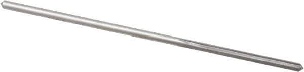 Made in USA - 0.0895" High Speed Steel 4 Flute Chucking Reamer - Straight Flute, 0.081" Straight Shank, 3/4" Flute Length, 3" OAL - Apex Tool & Supply