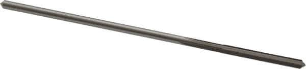 Made in USA - 0.0915" High Speed Steel 4 Flute Chucking Reamer - Straight Flute, 0.081" Straight Shank, 3/4" Flute Length, 3" OAL - Apex Tool & Supply