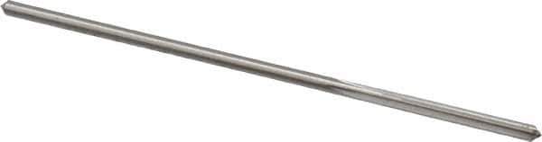 Made in USA - 0.092" High Speed Steel 4 Flute Chucking Reamer - Straight Flute, 0.081" Straight Shank, 3/4" Flute Length, 3" OAL - Apex Tool & Supply