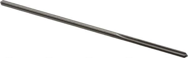 Made in USA - 0.093" High Speed Steel 4 Flute Chucking Reamer - Straight Flute, 0.081" Straight Shank, 3/4" Flute Length, 3" OAL - Apex Tool & Supply
