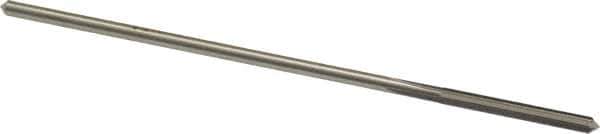 Made in USA - 0.102" High Speed Steel 4 Flute Chucking Reamer - Straight Flute, 0.095" Straight Shank, 7/8" Flute Length, 3-1/2" OAL - Apex Tool & Supply