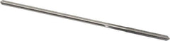 Made in USA - 0.1105" High Speed Steel 4 Flute Chucking Reamer - Straight Flute, 0.103" Straight Shank, 7/8" Flute Length, 3-1/2" OAL - Apex Tool & Supply