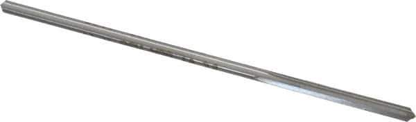 Made in USA - 0.1125" High Speed Steel 4 Flute Chucking Reamer - Straight Flute, 0.1055" Straight Shank, 7/8" Flute Length, 3-1/2" OAL - Apex Tool & Supply