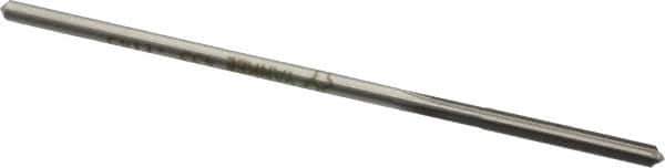 Made in USA - 0.1145" High Speed Steel 4 Flute Chucking Reamer - Straight Flute, 0.1055" Straight Shank, 7/8" Flute Length, 3-1/2" OAL - Apex Tool & Supply