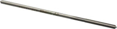 Made in USA - 0.1145" High Speed Steel 4 Flute Chucking Reamer - Straight Flute, 0.1055" Straight Shank, 7/8" Flute Length, 3-1/2" OAL - Apex Tool & Supply