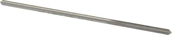 Made in USA - 0.1175" High Speed Steel 4 Flute Chucking Reamer - Straight Flute, 0.112" Straight Shank, 7/8" Flute Length, 3-1/2" OAL - Apex Tool & Supply