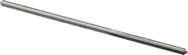 Made in USA - 0.1205" High Speed Steel 4 Flute Chucking Reamer - Straight Flute, 0.112" Straight Shank, 7/8" Flute Length, 3-1/2" OAL - Apex Tool & Supply