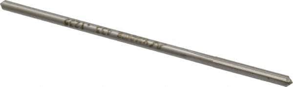 Made in USA - 0.1235" High Speed Steel 4 Flute Chucking Reamer - Straight Flute, 0.112" Straight Shank, 7/8" Flute Length, 3-1/2" OAL - Apex Tool & Supply