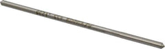 Made in USA - 0.1235" High Speed Steel 4 Flute Chucking Reamer - Straight Flute, 0.112" Straight Shank, 7/8" Flute Length, 3-1/2" OAL - Apex Tool & Supply