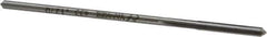Made in USA - 0.127" High Speed Steel 4 Flute Chucking Reamer - Straight Flute, 0.119" Straight Shank, 7/8" Flute Length, 3-1/2" OAL - Apex Tool & Supply