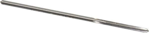 Made in USA - 0.1295" High Speed Steel 4 Flute Chucking Reamer - Straight Flute, 0.119" Straight Shank, 7/8" Flute Length, 3-1/2" OAL - Apex Tool & Supply