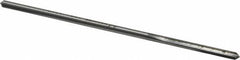 Made in USA - 0.134" High Speed Steel 4 Flute Chucking Reamer - Straight Flute, 0.119" Straight Shank, 7/8" Flute Length, 3-1/2" OAL - Apex Tool & Supply