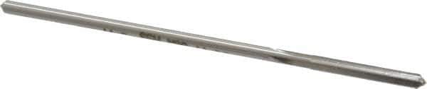 Made in USA - 0.1345" High Speed Steel 4 Flute Chucking Reamer - Straight Flute, 0.119" Straight Shank, 7/8" Flute Length, 3-1/2" OAL - Apex Tool & Supply