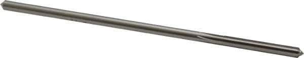Made in USA - 0.1605" High Speed Steel 6 Flute Chucking Reamer - Straight Flute, 0.153" Straight Shank, 1-1/8" Flute Length, 4-1/2" OAL - Apex Tool & Supply