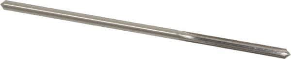 Made in USA - 0.1625" High Speed Steel 6 Flute Chucking Reamer - Straight Flute, 0.153" Straight Shank, 1-1/8" Flute Length, 4-1/2" OAL - Apex Tool & Supply