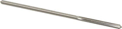 Made in USA - 0.164" High Speed Steel 6 Flute Chucking Reamer - Straight Flute, 0.153" Straight Shank, 1-1/8" Flute Length, 4-1/2" OAL - Apex Tool & Supply