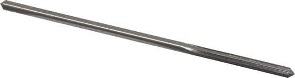Made in USA - 0.165" High Speed Steel 6 Flute Chucking Reamer - Straight Flute, 0.153" Straight Shank, 1-1/8" Flute Length, 4-1/2" OAL - Apex Tool & Supply