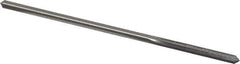 Made in USA - 0.165" High Speed Steel 6 Flute Chucking Reamer - Straight Flute, 0.153" Straight Shank, 1-1/8" Flute Length, 4-1/2" OAL - Apex Tool & Supply