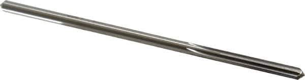 Made in USA - 0.17" High Speed Steel 6 Flute Chucking Reamer - Straight Flute, 0.1595" Straight Shank, 1-1/8" Flute Length, 4-1/2" OAL - Apex Tool & Supply