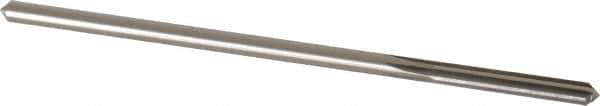 Made in USA - 0.1745" High Speed Steel 6 Flute Chucking Reamer - Straight Flute, 0.1645" Straight Shank, 1-1/8" Flute Length, 4-1/2" OAL - Apex Tool & Supply