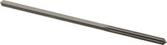 Made in USA - 0.176" High Speed Steel 6 Flute Chucking Reamer - Straight Flute, 0.1645" Straight Shank, 1-1/8" Flute Length, 4-1/2" OAL - Apex Tool & Supply