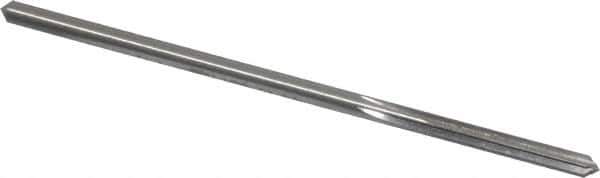 Made in USA - 0.178" High Speed Steel 6 Flute Chucking Reamer - Straight Flute, 0.1704" Straight Shank, 1-1/8" Flute Length, 4-1/2" OAL - Apex Tool & Supply