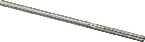 Made in USA - 0.1835" High Speed Steel 6 Flute Chucking Reamer - Straight Flute, 0.1755" Straight Shank, 1-1/8" Flute Length, 4-1/2" OAL - Apex Tool & Supply
