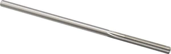 Made in USA - 0.2035" High Speed Steel 6 Flute Chucking Reamer - Straight Flute, 0.1945" Straight Shank, 1-1/4" Flute Length, 5" OAL - Apex Tool & Supply