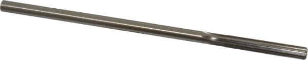 Made in USA - 0.245" High Speed Steel 6 Flute Chucking Reamer - Straight Flute, 0.2329" Straight Shank, 1-1/2" Flute Length, 6" OAL - Apex Tool & Supply