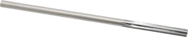 Made in USA - 0.247" High Speed Steel 6 Flute Chucking Reamer - Straight Flute, 0.2405" Straight Shank, 1-1/2" Flute Length, 6" OAL - Apex Tool & Supply