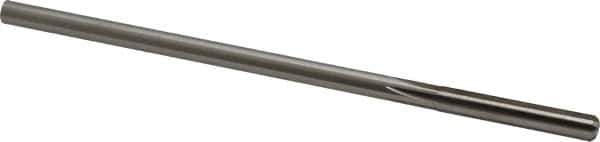 Made in USA - 0.254" High Speed Steel 6 Flute Chucking Reamer - Straight Flute, 0.2405" Straight Shank, 1-1/2" Flute Length, 6" OAL - Apex Tool & Supply