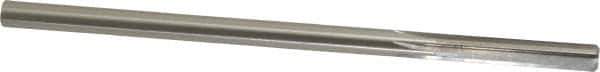 Made in USA - 9/32" High Speed Steel 6 Flute Chucking Reamer - Straight Flute, 1/4" Straight Shank, 1-1/2" Flute Length, 6" OAL - Apex Tool & Supply