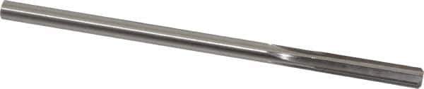 Made in USA - 19/64" High Speed Steel 6 Flute Chucking Reamer - Straight Flute, 0.2792" Straight Shank, 1-1/2" Flute Length, 6" OAL - Apex Tool & Supply