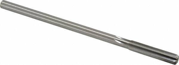 Made in USA - 0.319" High Speed Steel 6 Flute Chucking Reamer - Straight Flute, 0.2792" Straight Shank, 1-1/2" Flute Length, 6" OAL - Apex Tool & Supply