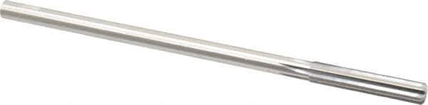 Made in USA - 0.349" High Speed Steel 6 Flute Chucking Reamer - Straight Flute, 0.3105" Straight Shank, 1-3/4" Flute Length, 7" OAL - Apex Tool & Supply