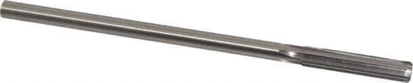 Made in USA - 0.355" High Speed Steel 6 Flute Chucking Reamer - Straight Flute, 0.3105" Straight Shank, 1-3/4" Flute Length, 7" OAL - Apex Tool & Supply