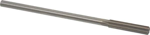 Made in USA - 3/8" High Speed Steel 6 Flute Chucking Reamer - Straight Flute, 0.3105" Straight Shank, 1-3/4" Flute Length, 7" OAL - Apex Tool & Supply