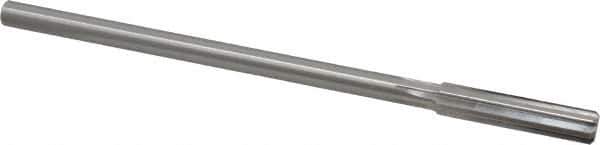 Made in USA - 0.384" High Speed Steel 6 Flute Chucking Reamer - Straight Flute, 0.3105" Straight Shank, 1-3/4" Flute Length, 7" OAL - Apex Tool & Supply