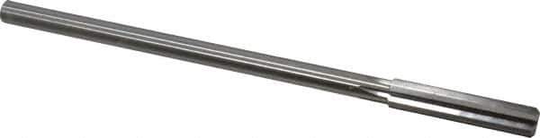 Made in USA - 0.391" High Speed Steel 6 Flute Chucking Reamer - Straight Flute, 0.3105" Straight Shank, 1-3/4" Flute Length, 7" OAL - Apex Tool & Supply