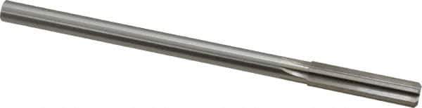 Made in USA - 0.425" High Speed Steel 6 Flute Chucking Reamer - Straight Flute, 0.373" Straight Shank, 1-3/4" Flute Length, 7" OAL - Apex Tool & Supply
