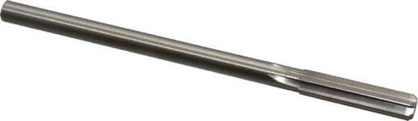 Made in USA - 0.429" High Speed Steel 6 Flute Chucking Reamer - Straight Flute, 0.373" Straight Shank, 1-3/4" Flute Length, 7" OAL - Apex Tool & Supply