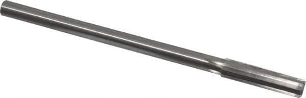 Made in USA - 0.433" High Speed Steel 6 Flute Chucking Reamer - Straight Flute, 0.373" Straight Shank, 1-3/4" Flute Length, 7" OAL - Apex Tool & Supply