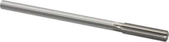 Made in USA - 0.44" High Speed Steel 6 Flute Chucking Reamer - Straight Flute, 0.373" Straight Shank, 1-3/4" Flute Length, 7" OAL - Apex Tool & Supply