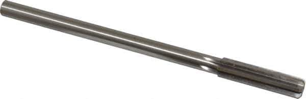 Made in USA - 0.447" High Speed Steel 6 Flute Chucking Reamer - Straight Flute, 0.373" Straight Shank, 1-3/4" Flute Length, 7" OAL - Apex Tool & Supply